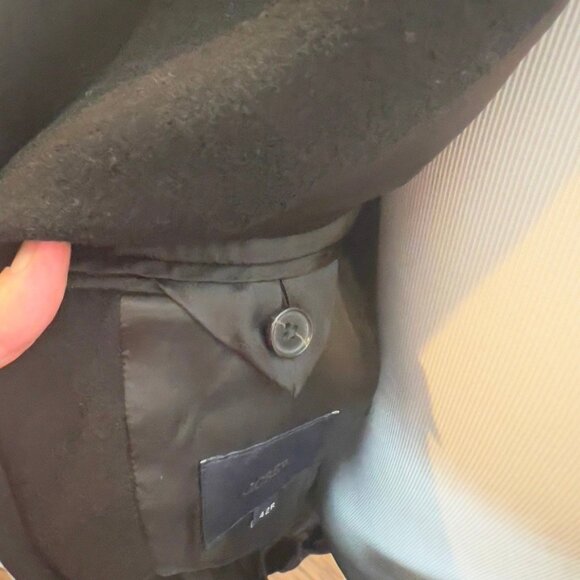 J.Crew $548 Mens Ludlow Top coat Wool Blend in Black 42R BS469 - Picture 7 of 10